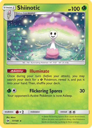 [PKM] Shiinotic (17/149) [Sun & Moon: Base Set]