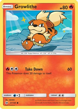 [PKM] Growlithe (21/149) [Sun & Moon: Base Set]