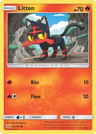 [PKM] Litten (24/149) [Sun & Moon: Base Set]