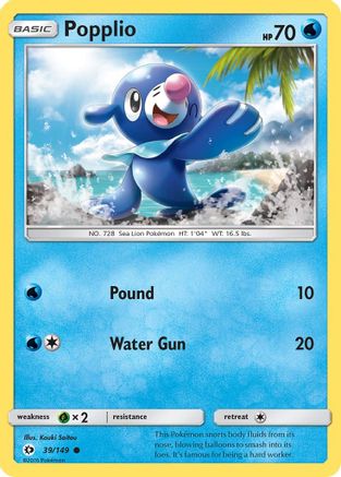 [PKM] Popplio (39/149) [Sun & Moon: Base Set]