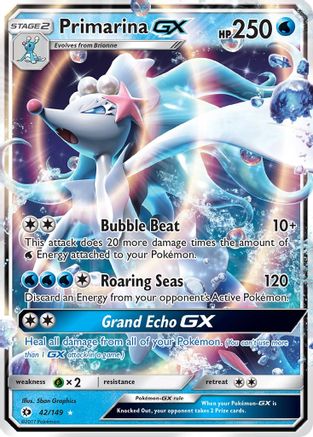 [PKM] Primarina GX (42/149) [Sun & Moon: Base Set]