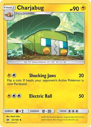 [PKM] Charjabug (51/149) [Sun & Moon: Base Set]