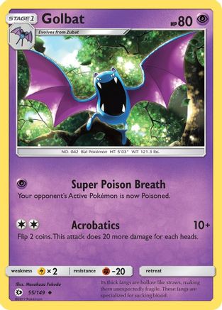 [PKM] Golbat (55/149) [Sun & Moon: Base Set]