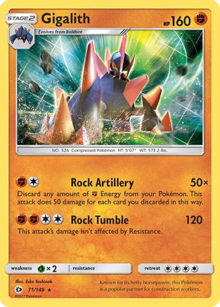 [PKM] Gigalith (71/149) [Sun & Moon: Base Set]