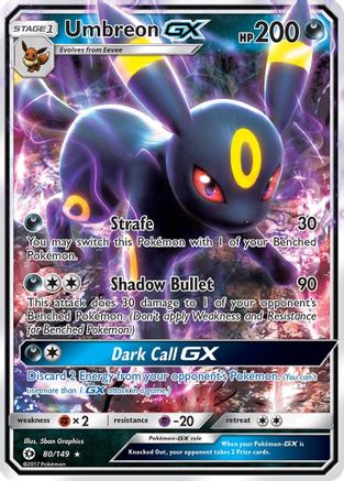 [PKM] Umbreon GX (80/149) [Sun & Moon: Base Set]