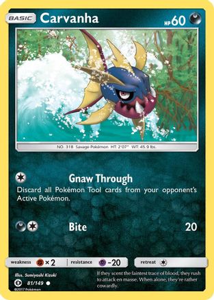 [PKM] Carvanha (81/149) [Sun & Moon: Base Set]