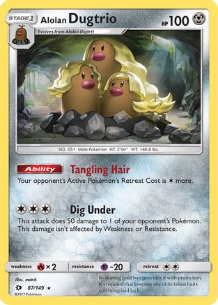 [PKM] Alolan Dugtrio (87/149) [Sun & Moon: Base Set]