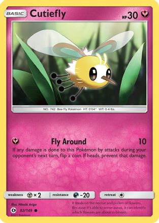 [PKM] Cutiefly (92/149) [Sun & Moon: Base Set]