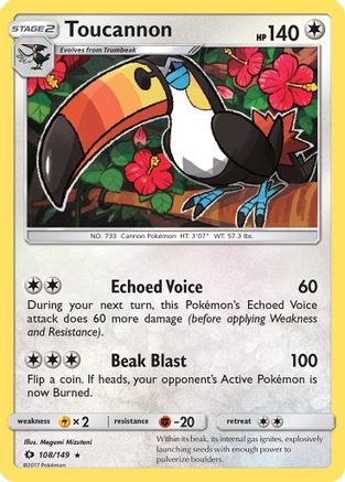 [PKM] Toucannon (108/149) [Sun & Moon: Base Set]