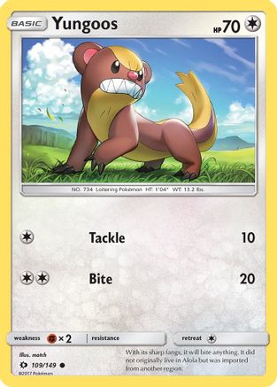 [PKM] Yungoos (109/149) [Sun & Moon: Base Set]