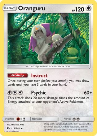 [PKM] Oranguru (113/149) [Sun & Moon: Base Set]