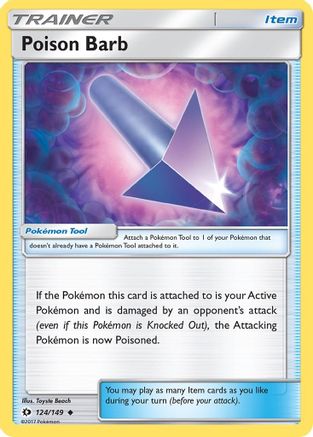 [PKM] Poison Barb (124/149) [Sun & Moon: Base Set]