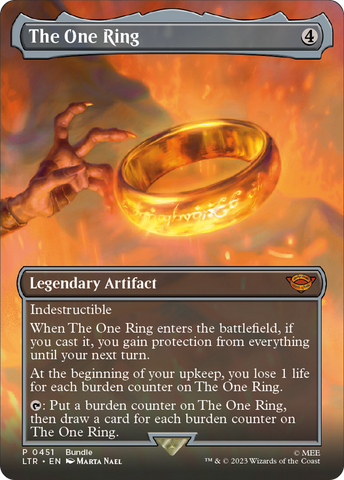 {R} The One Ring (Borderless Alternate Art) [The Lord of the Rings: Tales of Middle-Earth][LTR 451]