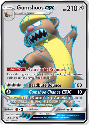 [PKM] Gumshoos GX (145/149) [Sun & Moon: Base Set]