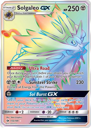[PKM] Solgaleo GX (155/149) [Sun & Moon: Base Set]