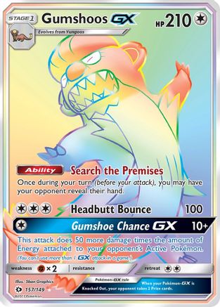 [PKM] Gumshoos GX (157/149) [Sun & Moon: Base Set]