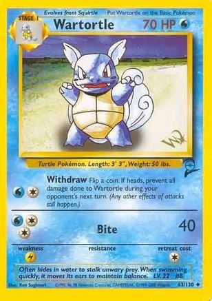 [PKM] Wartortle (63/130) (W Stamped Promo) [Base Set 2]