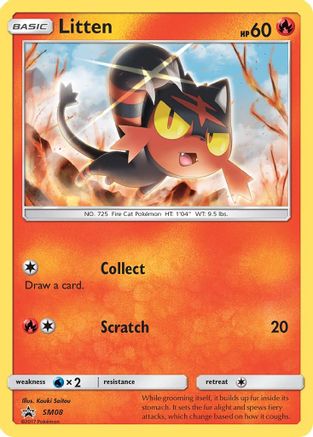 [PKM] Litten (SM08) [Sun & Moon: Black Star Promos]