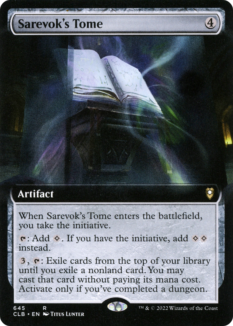 {R} Sarevok's Tome (Extended Art) [Commander Legends: Battle for Baldur's Gate][CLB 645]