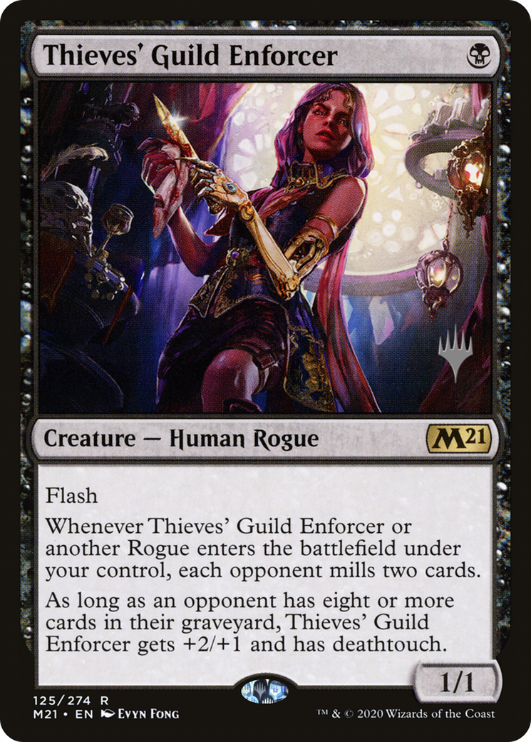 {R} Thieves' Guild Enforcer (Promo Pack) [Core Set 2021 Promos][PP M21 125]