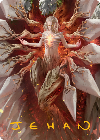 {A} Wrenn and Realmbreaker Art Card (Gold-Stamped Signature) [March of the Machine Art Series][GS AMOM 056]