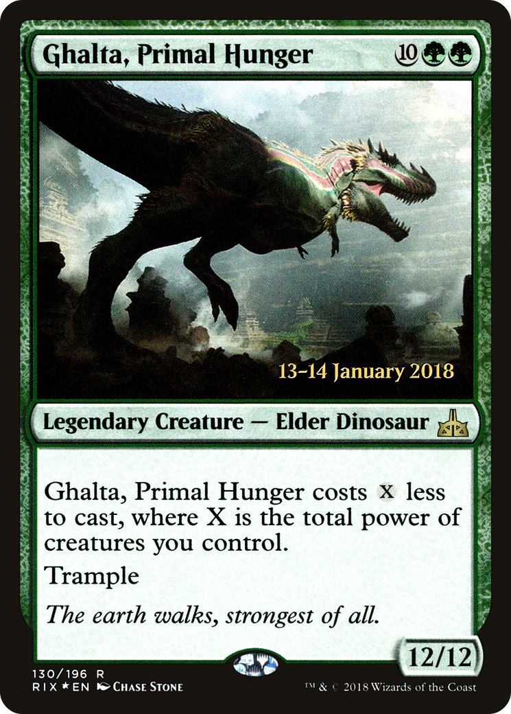 {R} Ghalta, Primal Hunger [Rivals of Ixalan Prerelease Promos][PR RIX 130] - Misty Mountain Games