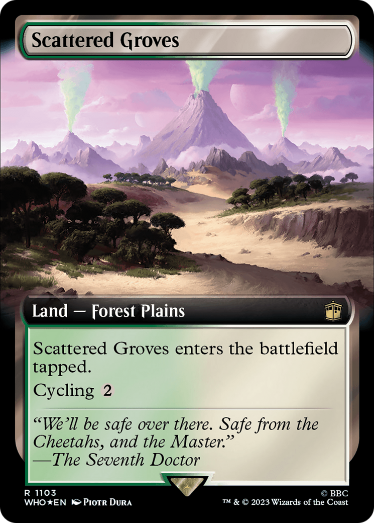 {R} Scattered Groves (Extended Art) (Surge Foil) [Doctor Who][WHO 1103]