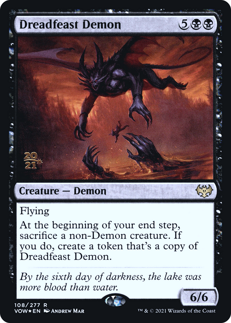{R} Dreadfeast Demon [Innistrad: Crimson Vow Prerelease Promos][PR VOW 108]