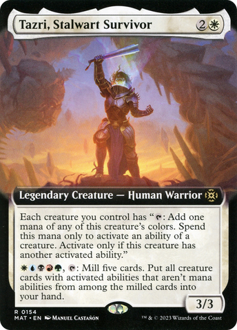 {R} Tazri, Stalwart Survivor (Extended Art) [March of the Machine: The Aftermath][MAT 154]
