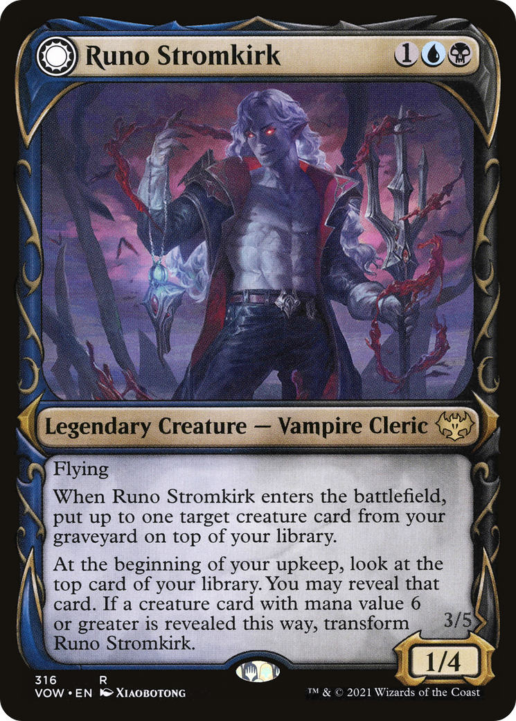 {R} Runo Stromkirk // Krothuss, Lord of the Deep (Showcase Fang Frame) [Innistrad: Crimson Vow][VOW 316]
