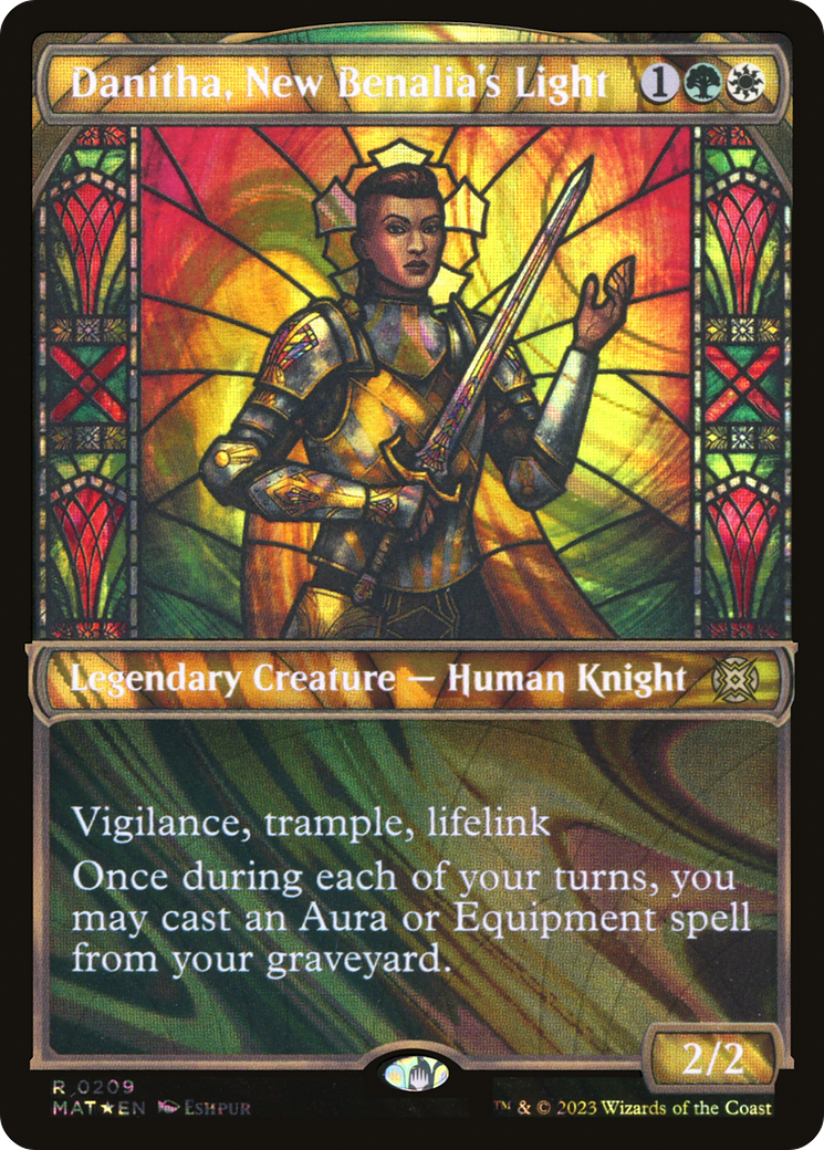 {R} Danitha, New Benalia's Light (Showcase Halo Foil) [March of the Machine: The Aftermath][MAT 209]