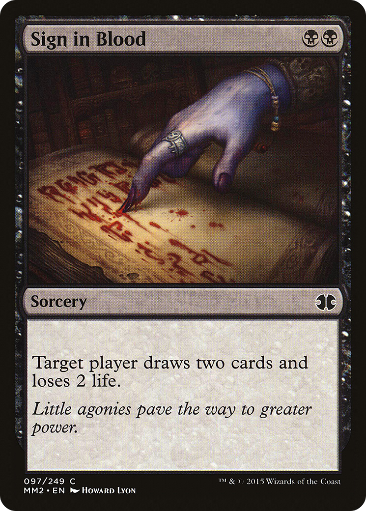 {C} Sign in Blood [Modern Masters 2015][MM2 097] - Misty Mountain Games