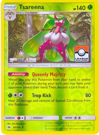 [PKM] Tsareena (20/149) (League 2nd Place) [Sun & Moon: Base Set]