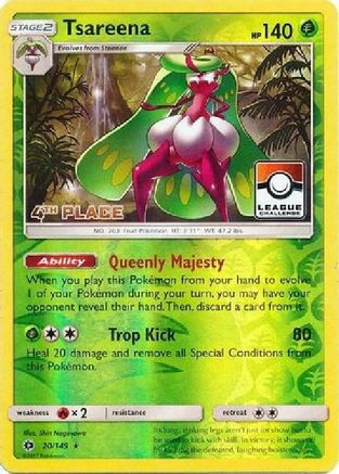 [PKM] Tsareena (20/149) (League 4th Place) [Sun & Moon: Base Set]