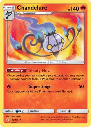 [PKM] Chandelure (13/145) [Sun & Moon: Guardians Rising]