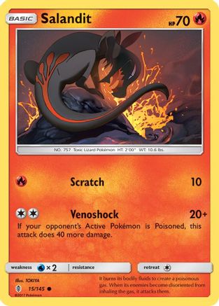 [PKM] Salandit (15/145) [Sun & Moon: Guardians Rising]