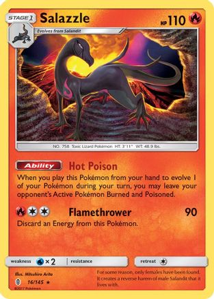 [PKM] Salazzle (16/145) [Sun & Moon: Guardians Rising]