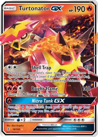[PKM-R] Turtonator GX (18/145) [Sun & Moon: Guardians Rising]
