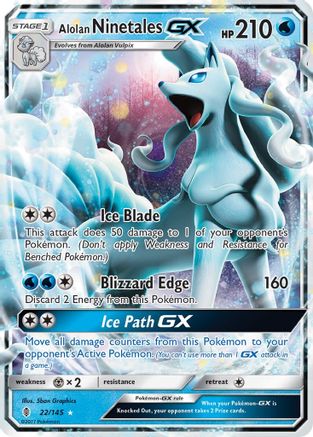 [PKM] Alolan Ninetales GX (22/145) [Sun & Moon: Guardians Rising]