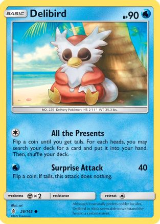 [PKM] Delibird (26/145) [Sun & Moon: Guardians Rising]