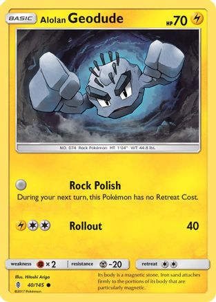 [PKM] Alolan Geodude (40/145) [Sun & Moon: Guardians Rising]
