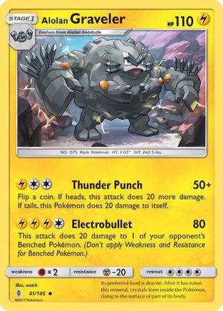 [PKM] Alolan Graveler (41/145) [Sun & Moon: Guardians Rising]