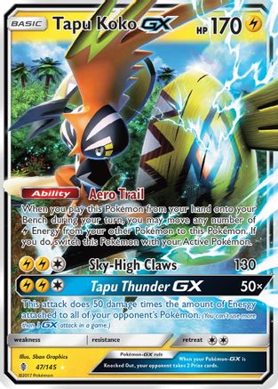 [PKM] Tapu Koko GX (47/145) [Sun & Moon: Guardians Rising]
