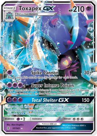 [PKM] Toxapex GX (57/145) [Sun & Moon: Guardians Rising]