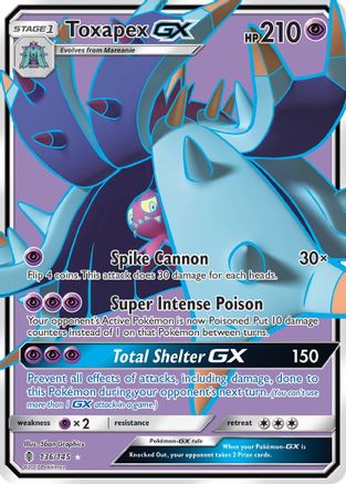 [PKM] Toxapex GX (136/145) [Sun & Moon: Guardians Rising]