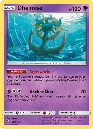 [PKM] Dhelmise (59/145) [Sun & Moon: Guardians Rising]