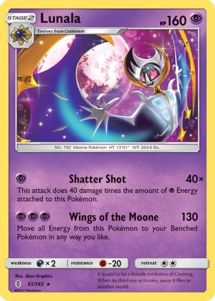 [PKM] Lunala (61/145) [Sun & Moon: Guardians Rising]