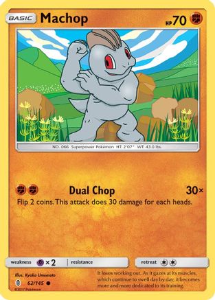 [PKM] Machop (62/145) [Sun & Moon: Guardians Rising]