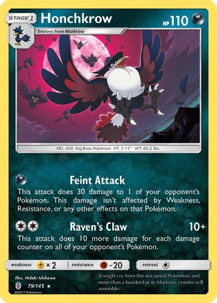 [PKM] Honchkrow (79/145) [Sun & Moon: Guardians Rising]