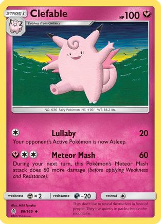 [PKM] Clefable (89/145) [Sun & Moon: Guardians Rising]